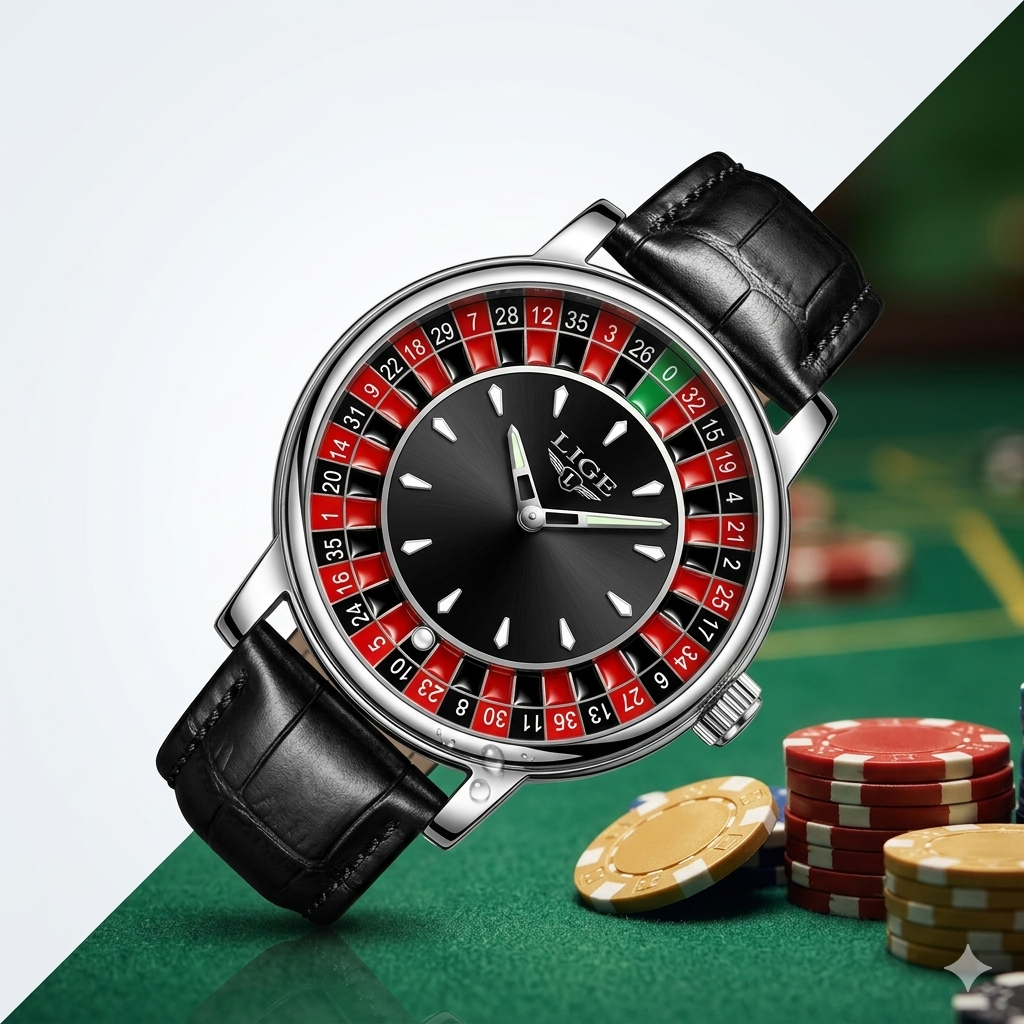 LIGE Roulette Dial Watch