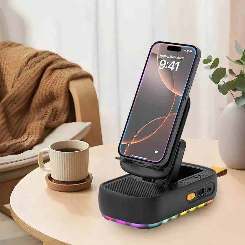 أفضل حامل جوال مع مكبر صوت بلوتوث F15 – عرض مميز لفترة محدودة Best Mobile Holder with Bluetooth Speaker F15